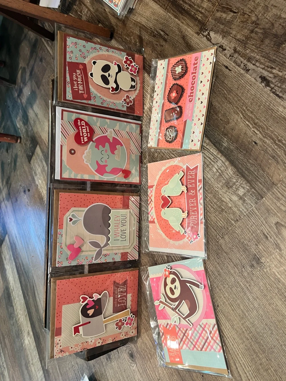 Assorted Pink & Coral Love Themed Party Cards
